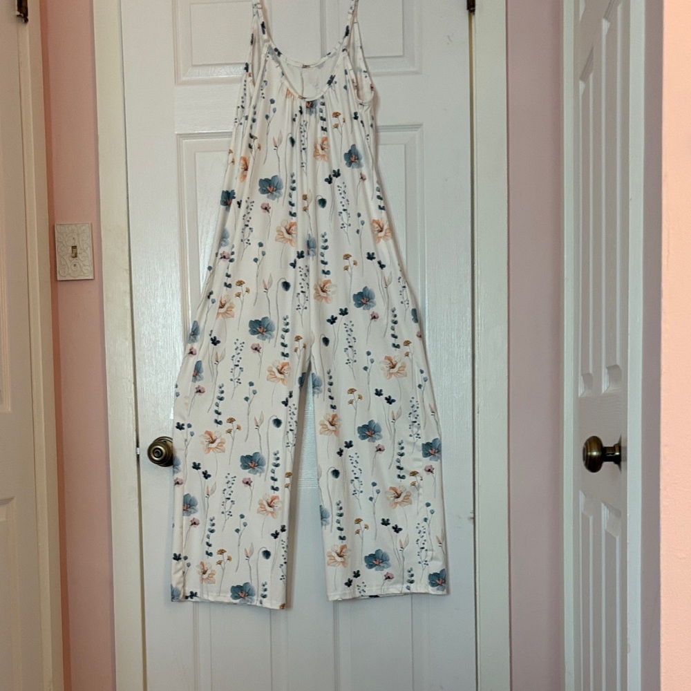 Amazon White Floral Jumpsuit